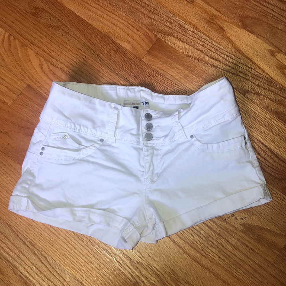 YMI youth Women’s white denim shorts